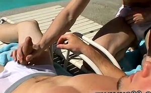 Masturbating alluring men photos gay Zack &_ Mike - Jackin by the Pool