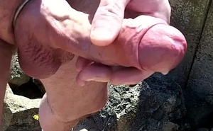 cock and balls show on be transferred to beach