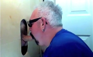 Two buddies turn over by to a glory hole to be sucked by a frowardness