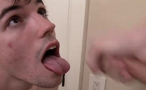 Two hot guys swapping loads in some great cum filled kisses