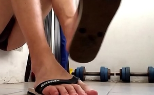 Male Feet In Flip Flops