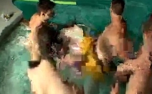 Free naked uncircumcised gay porn daddies Undie 4-Way - Hot Tub Action