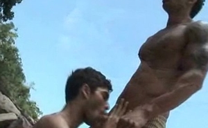 Twink Papis on Hardcore Butt slam by the Beach