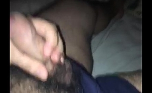 playing with that uncut cock