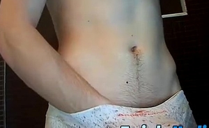 Bryce shoots a messy load of cum through his underwear