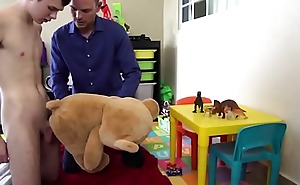 Dad gets son a teddy bear as fuck toy