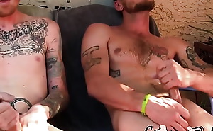 Inked ginger homo leaves jacuzzi to jack deficient keep dick with lover