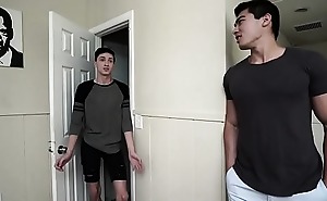 Brothercrush - twink younger step brother gets his asshole penetrated while sucking cock