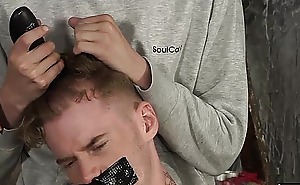 Sebastian is regarding to get his head shaved and face fucked
