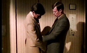 2 bus men in elevator vintage comp