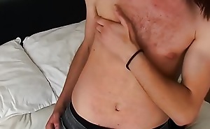 Euro twink working on his big big cock until he squirts jizz